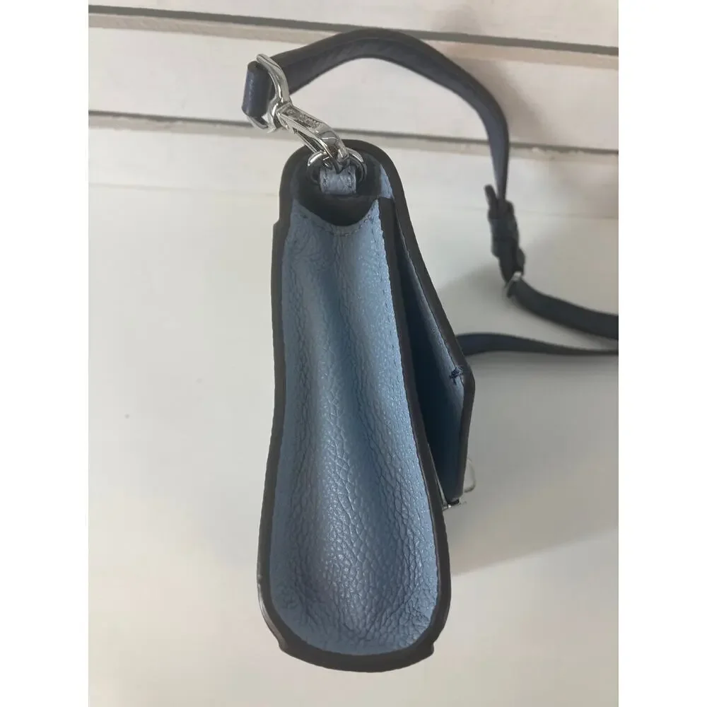 MICHAEL KORS MINI BLUE PEBBLED LEATHER WOMENS CROSBODY BAG